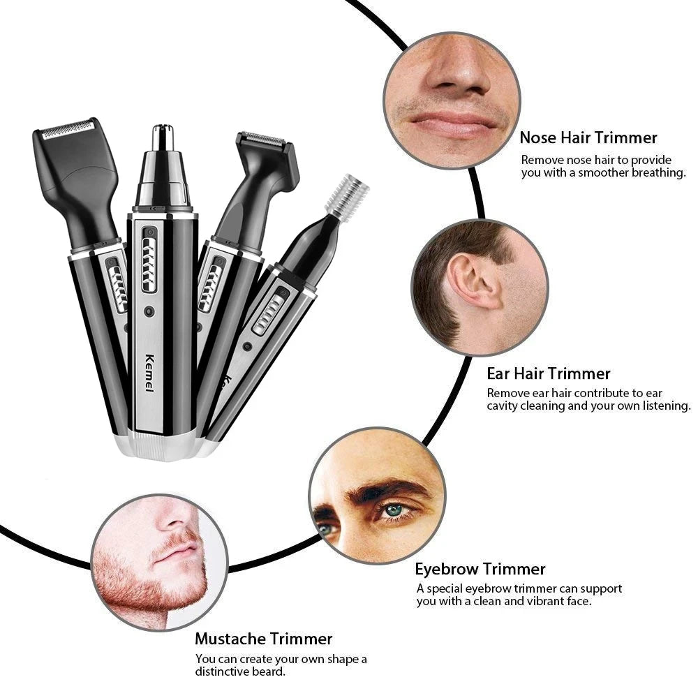 Rechargeable Four-in-One Grooming Kit